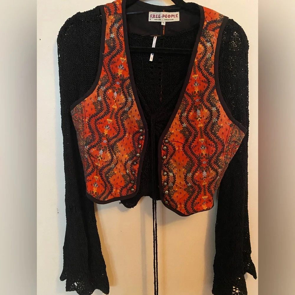 FREE PEOPLE Gemini Vest Boho Festival - Picture 8 of 8